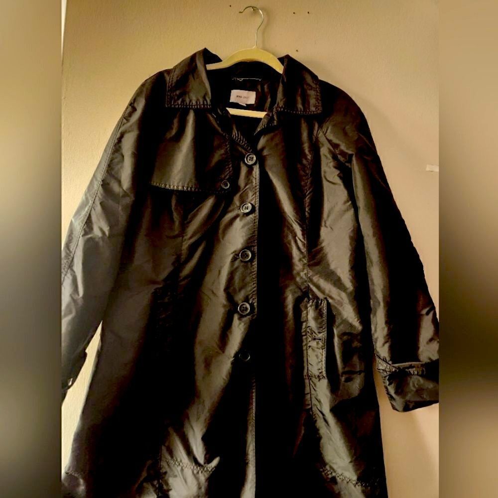 MNG SUIT WOMEN'S COAT SIZE L BLACK COLOR 100%POLIAMIDE